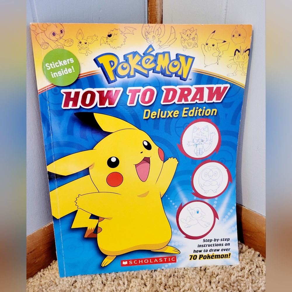 Pokemon How to Draw Delux Edition Book with stickers